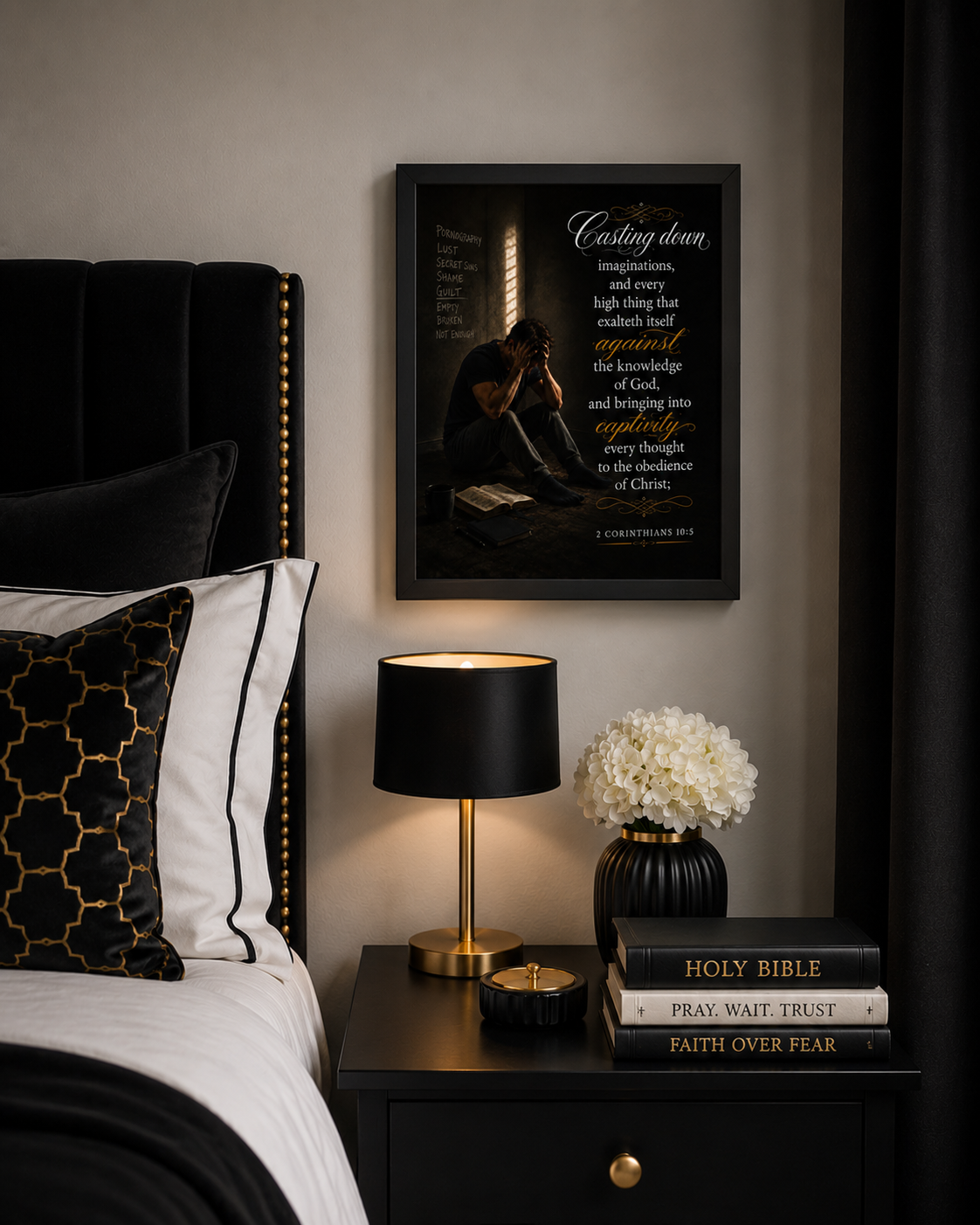 2 Corinthians 10:5 Men Spiritual Warfare Wall Art