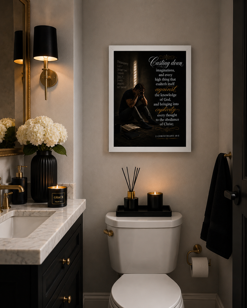 2 Corinthians 10:5 Men Spiritual Warfare Wall Art