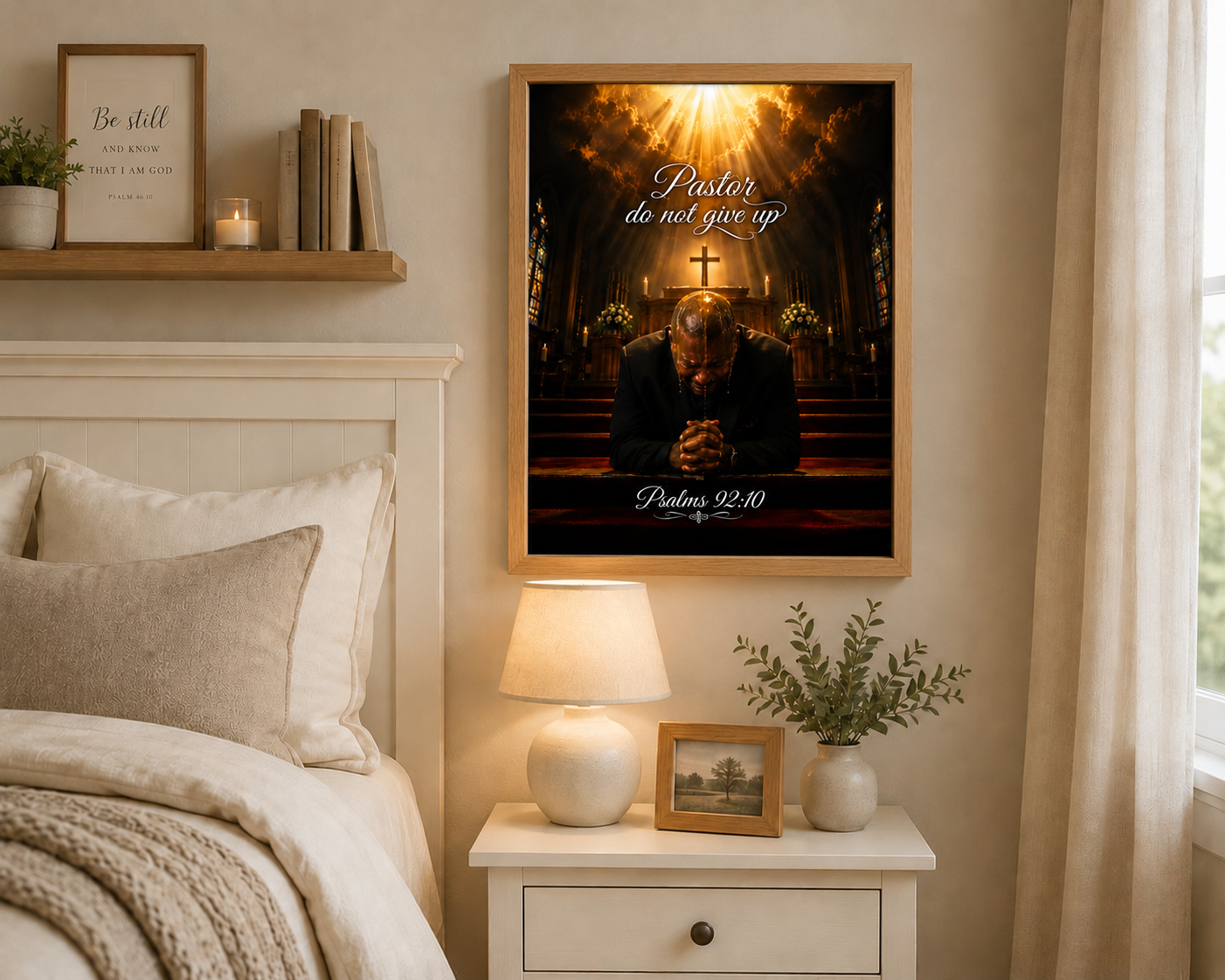 Pastor Do Not Give Up-Christian Wall Art Canvas/ Psalm 92:10