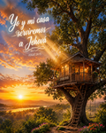 Josue 24:15 " Yo y mi casa serviremos a Jehova"/ Cuadro Cristiano