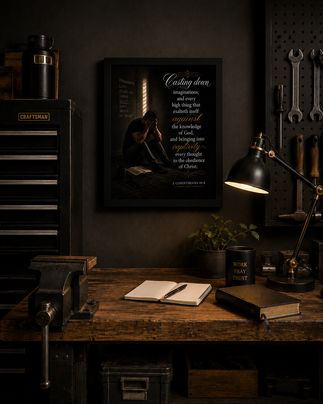 2 Corinthians 10:5 Men Spiritual Warfare Wall Art
