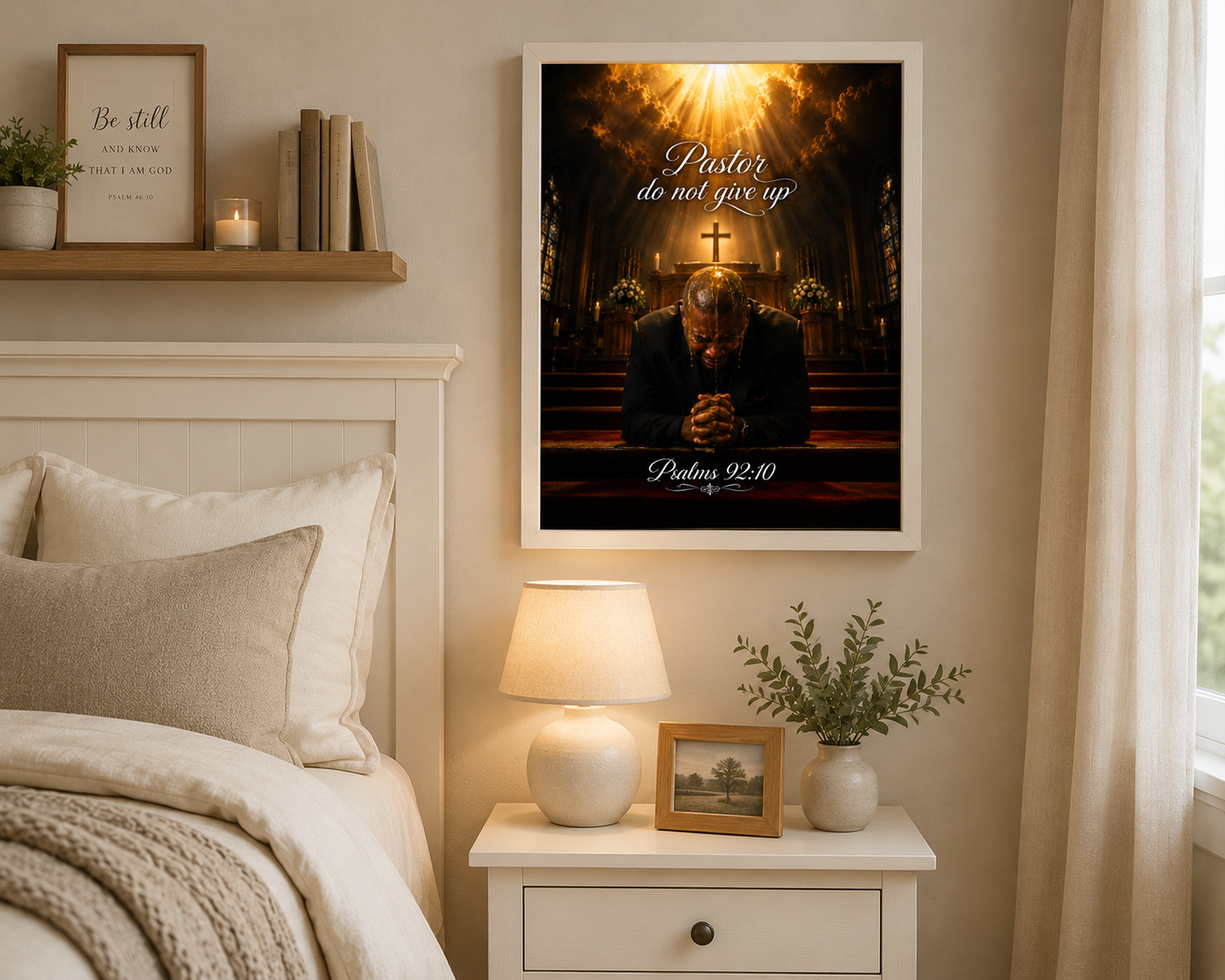 Pastor Do Not Give Up-Christian Wall Art Canvas/ Psalm 92:10
