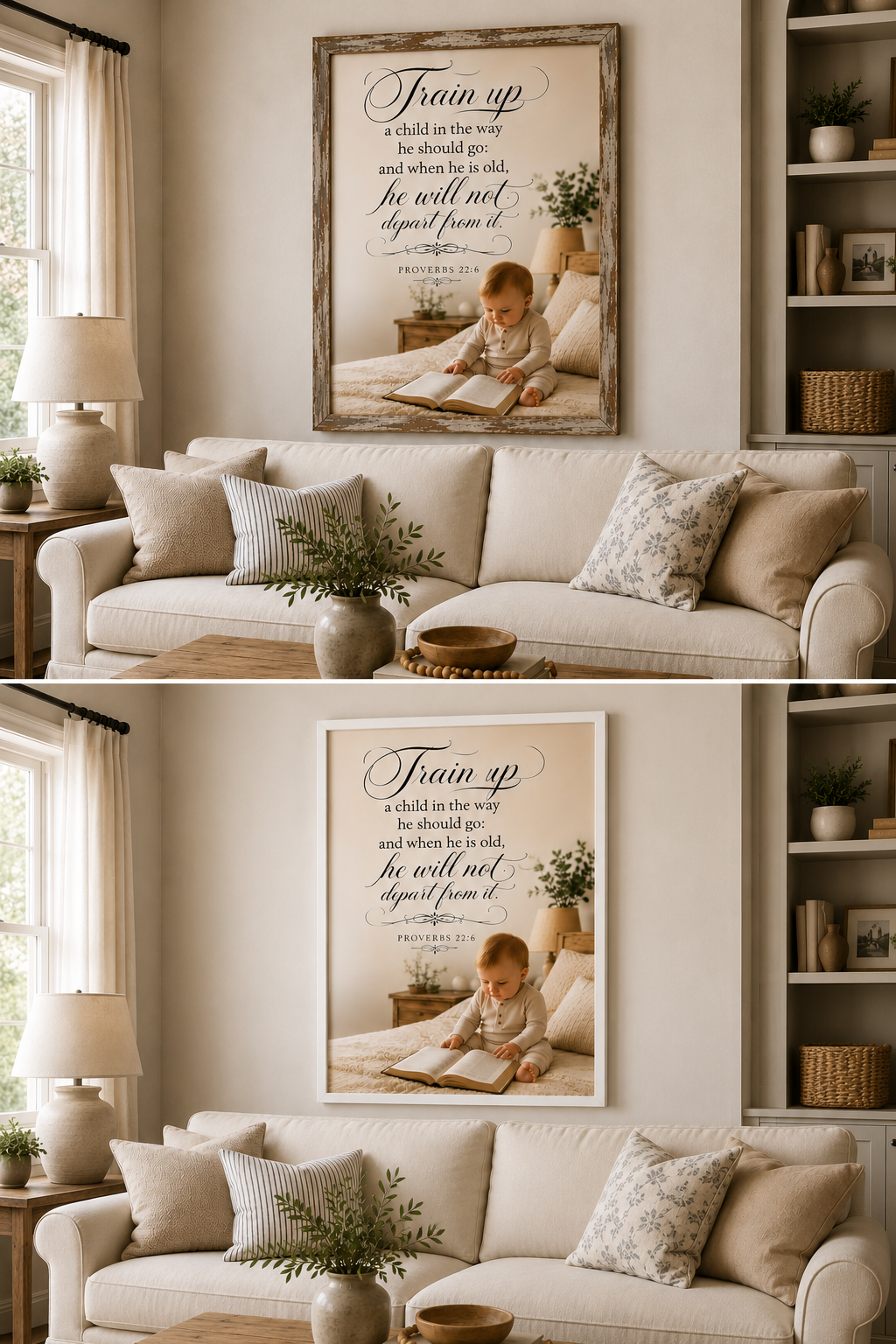 Proverbs 22:6'Train up a Child'Christian Canvas Wall Art