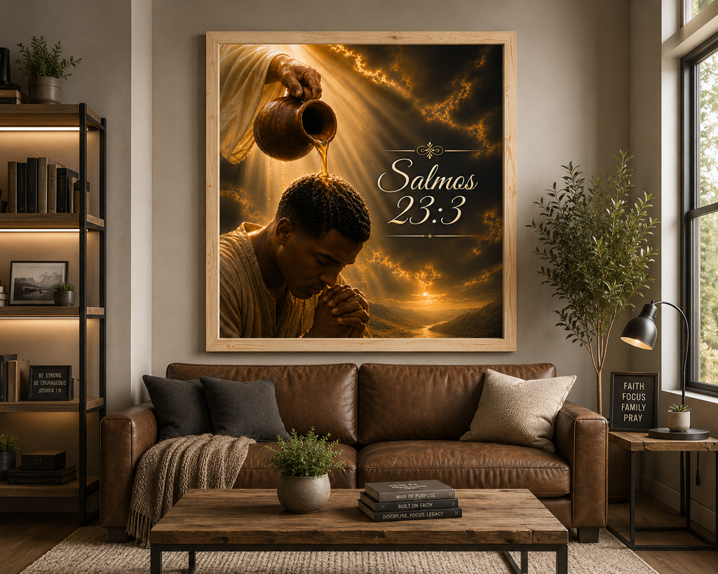 Salmos 23:3 ' Unges mi cabeza con aceite; mi copa esta rebosando".