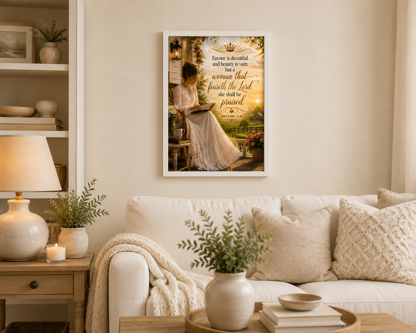Proverbs 31:30- Woman of faith Canvas