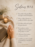 Salmos 91- Cuadro Cristiano en lienzo(canvas) Proteccion y confianza en Dios